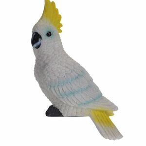Dekoračný papagáj Kakadu, 7 x 10 x 18 cm