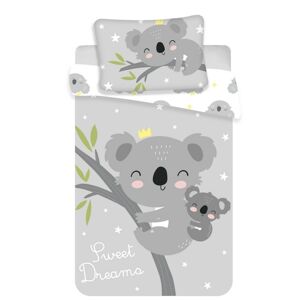 JJerry Fabrics Detské bavlnené obliečky do postieľky Koala sweet dreams baby, 100 x 135 cm, 40 x 60 cm 