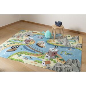 Vopi Detský koberec Ultra Soft Tresure Island, 90 x 130 cm