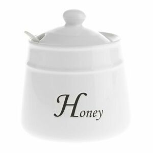 Keramická dóza na med Honey s lyžičkou, 530 ml