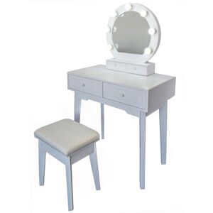 Kozmetický stolík so zrkadlom Vanessa, 75 x 40 x 130 cm