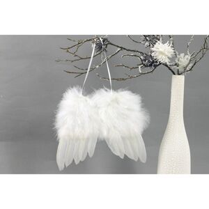 Sada vianočných ozdôb Anjelske krídla biela, 4 ks