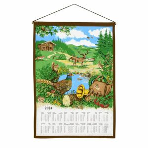 Forbyt Textilný kalendár 2024 Poľovnícky s tyčkou, 46 x 65 cm