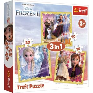 Trefl Ledové království 2 Síla Anny a Elsy 3v1 20,36,50 dielov puzzle