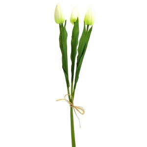 Umelá kytica tulipánov krémová, 50 cm