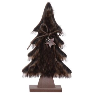 Vianočná dekorácia Hairy tree tmavohnedá, 41 cm