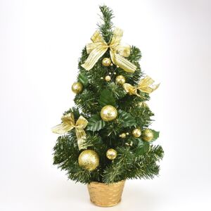 Vianočný stromček zdobený, 50 cm, zlatá